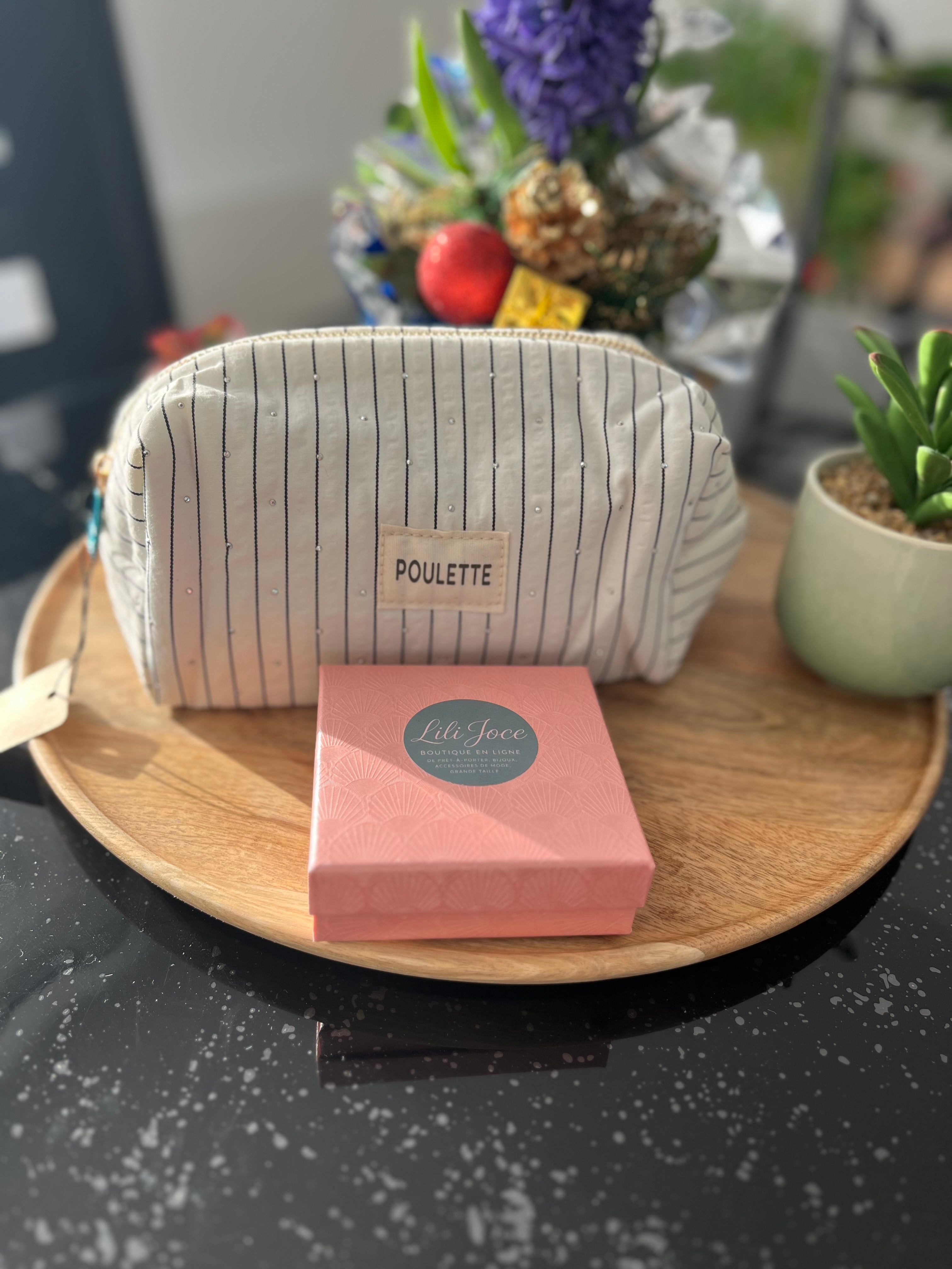 Trousse de toilettes coton 20*10cm