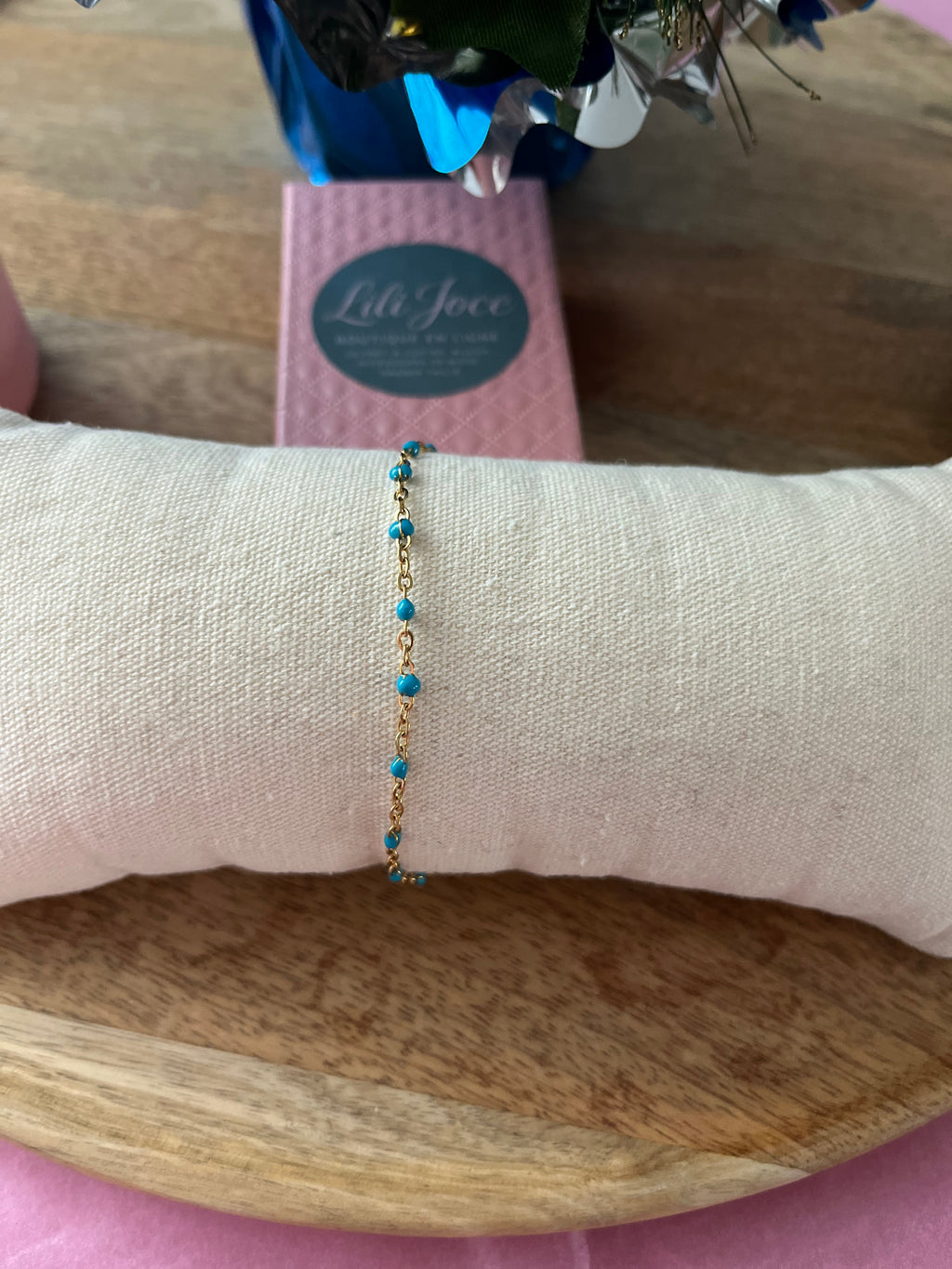Bracelet fin Pierres Bleues