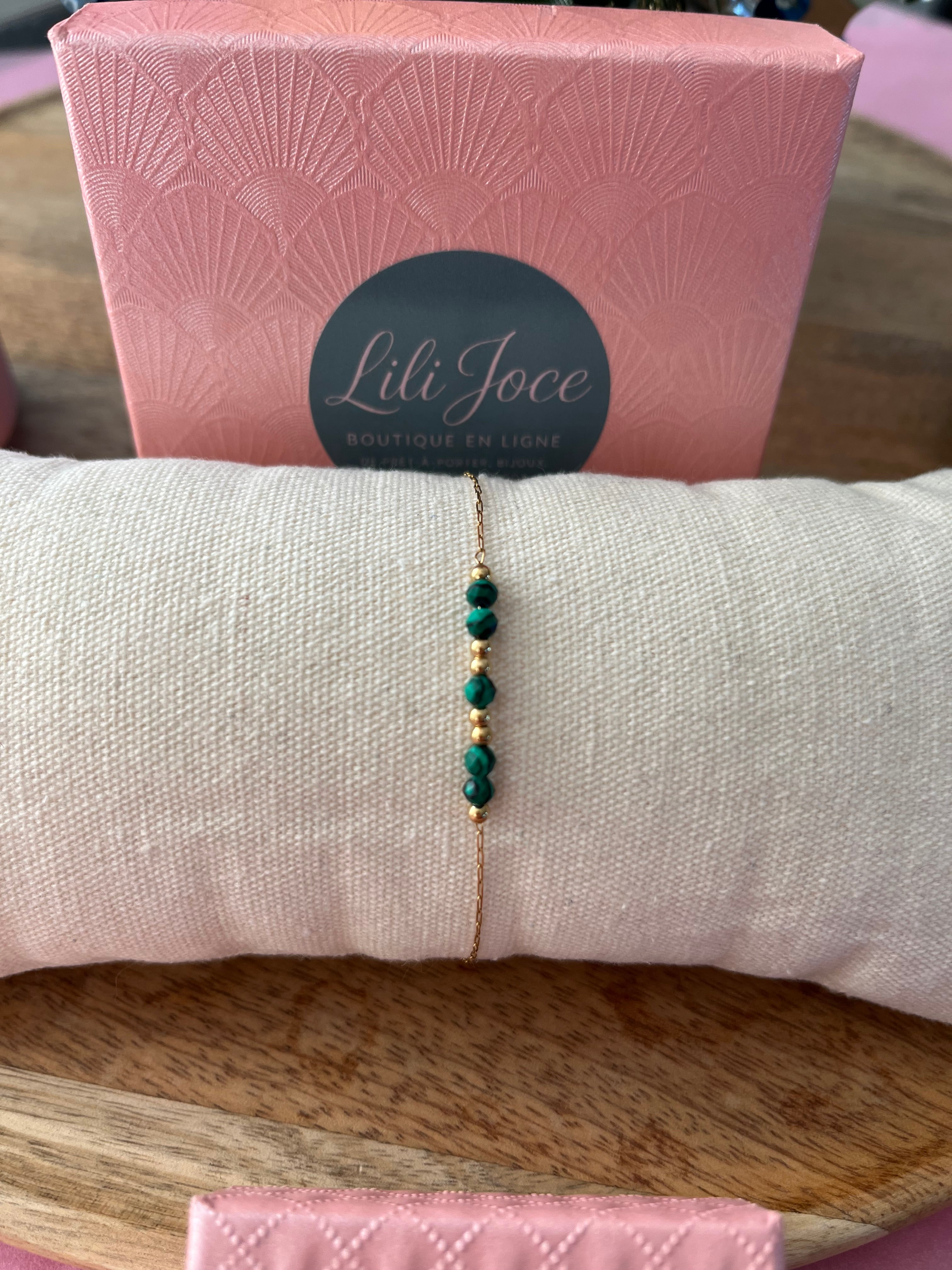 Bracelet fin Malachite