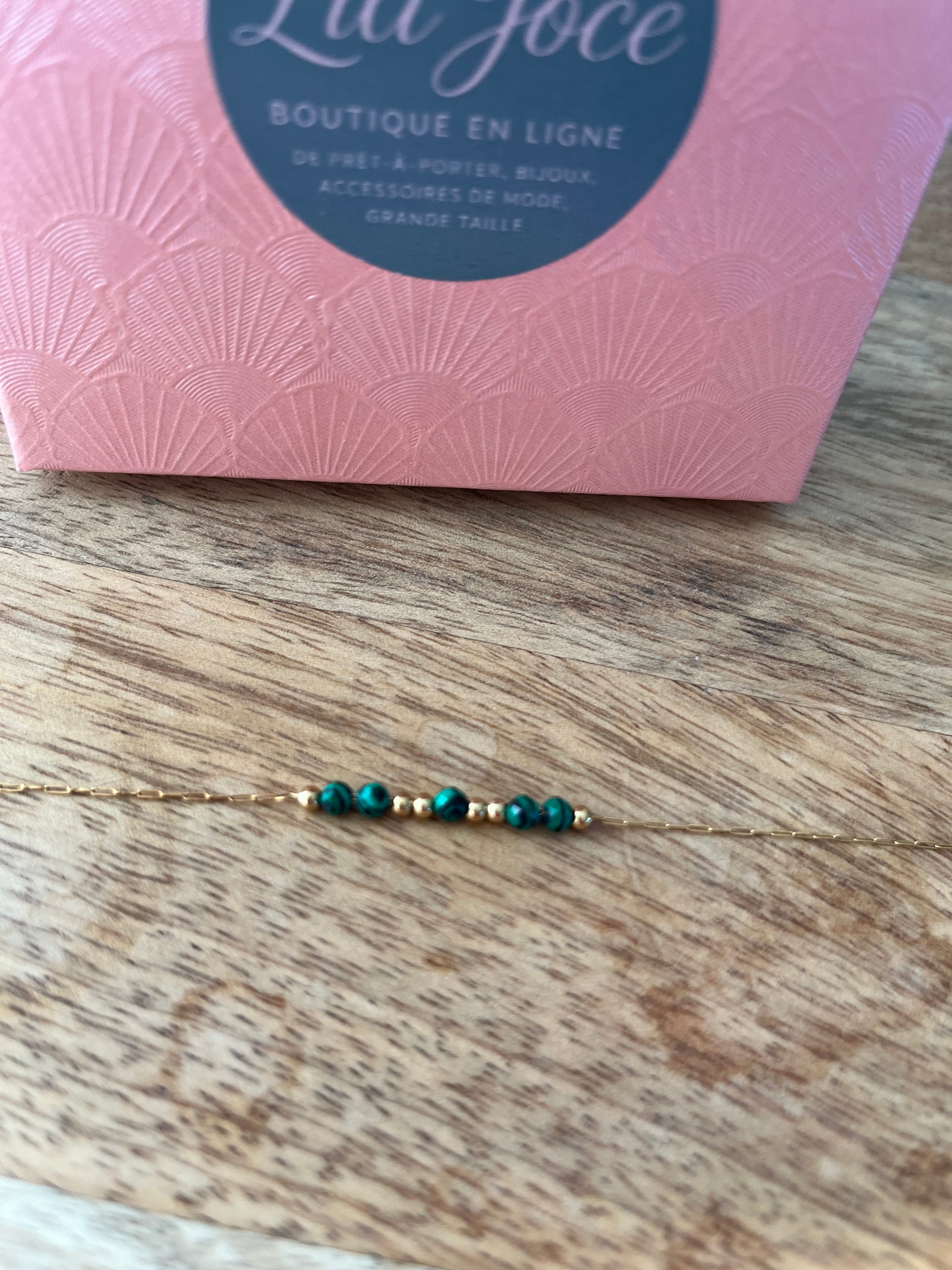 Bracelet fin Malachite