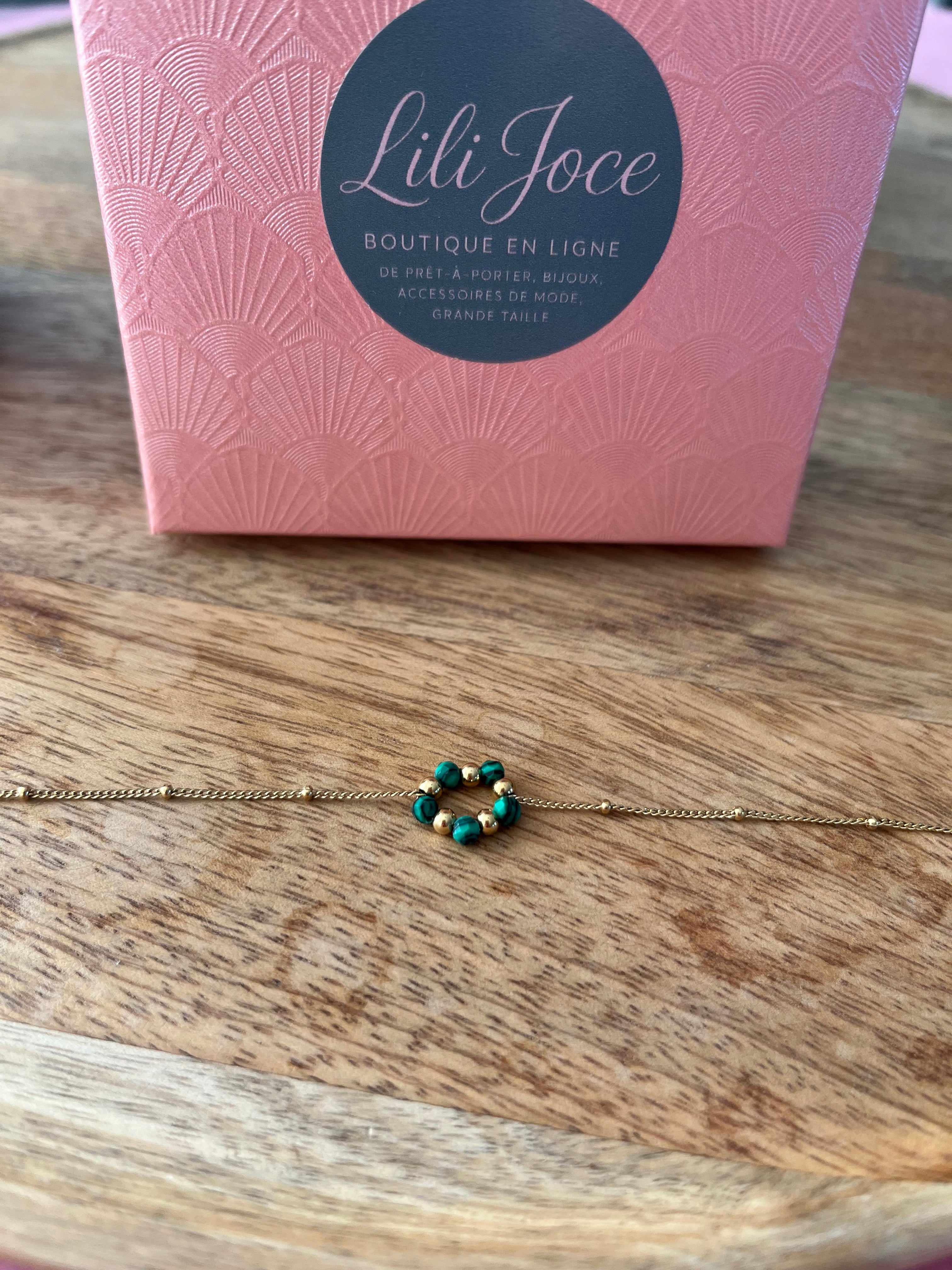 Bracelet Fleur Malachite