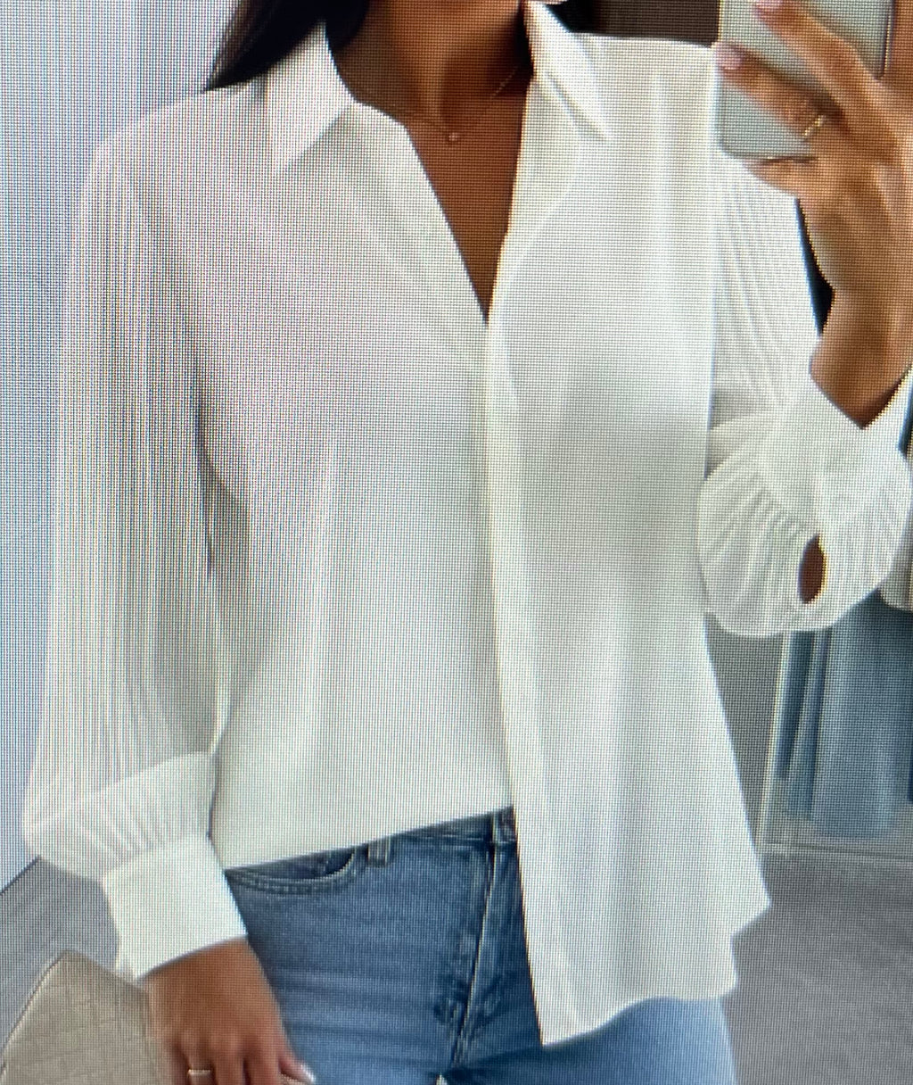 Chemise "Blanche" manches plissé