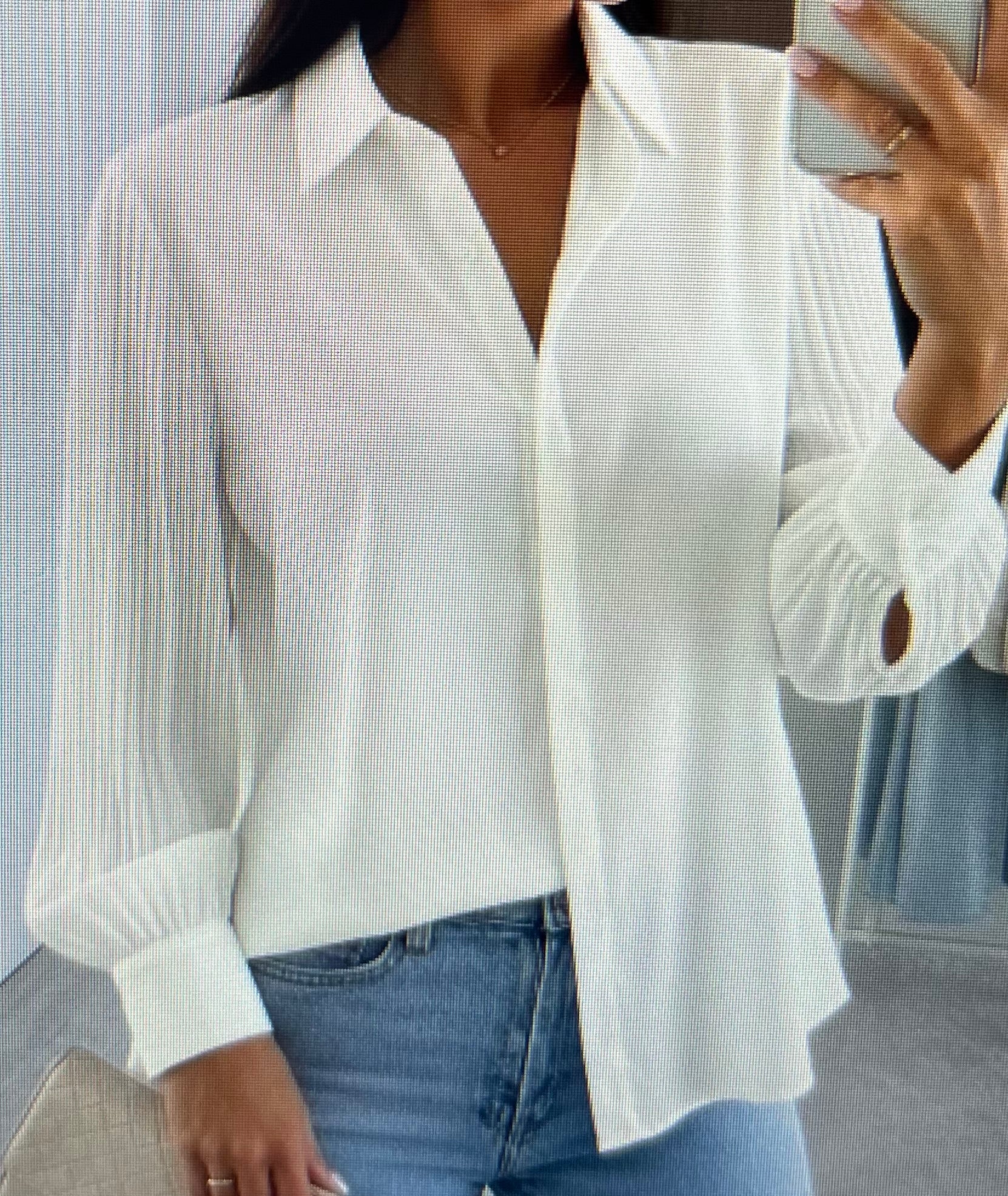 Chemise "Blanche" manches plissé