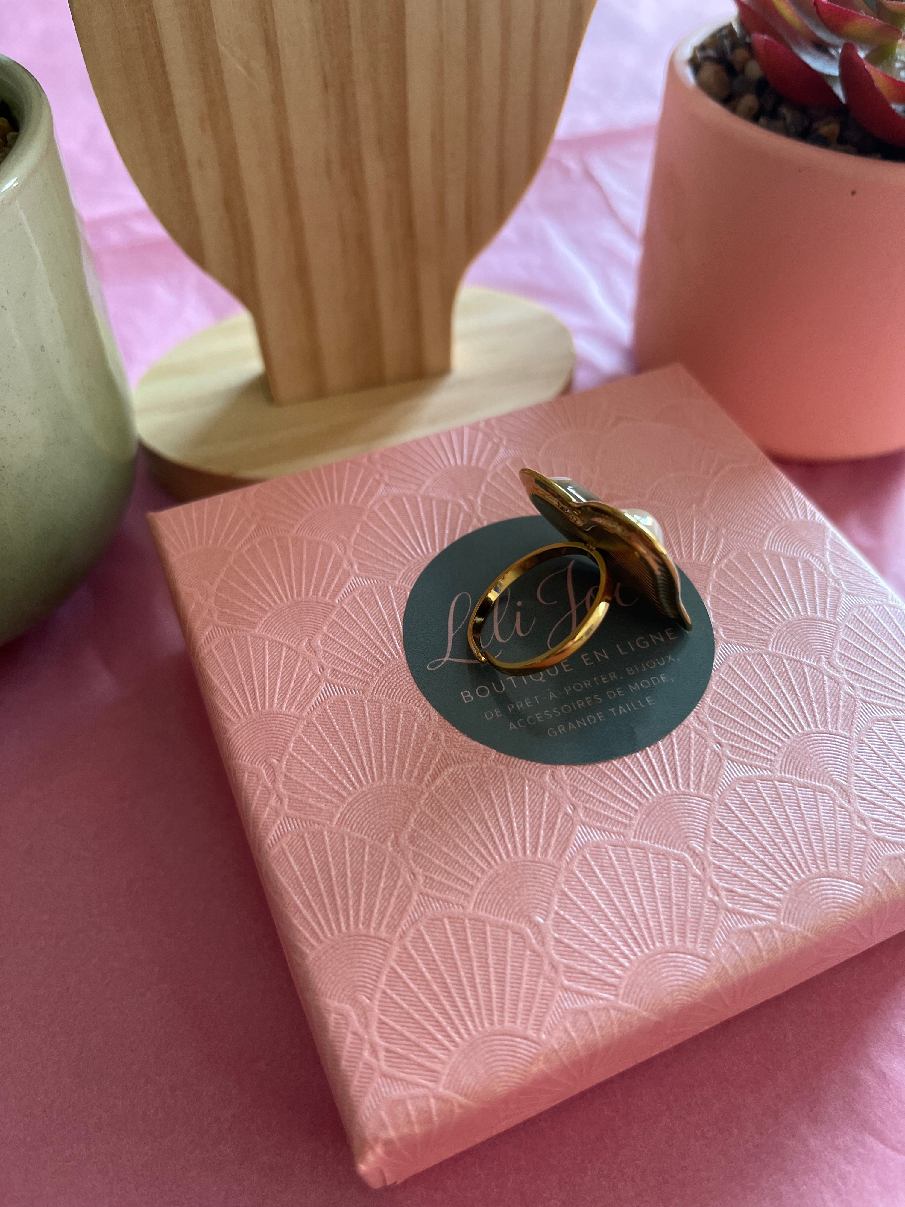 Bague cœur Léopard