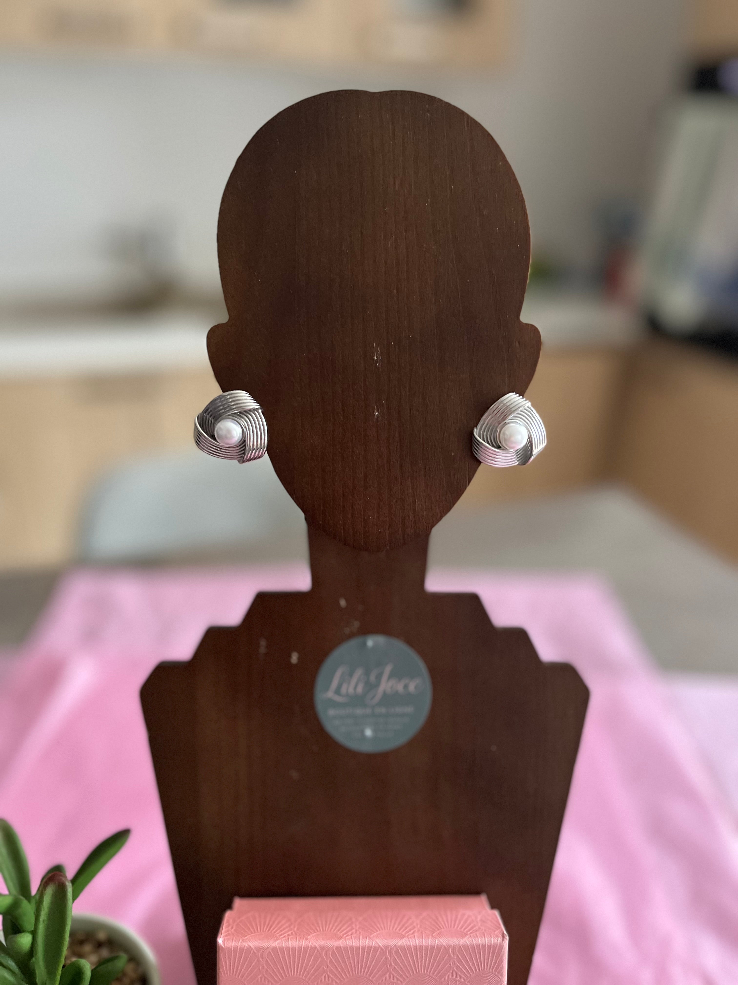 Boucles d'oreilles "Eclat tressé"