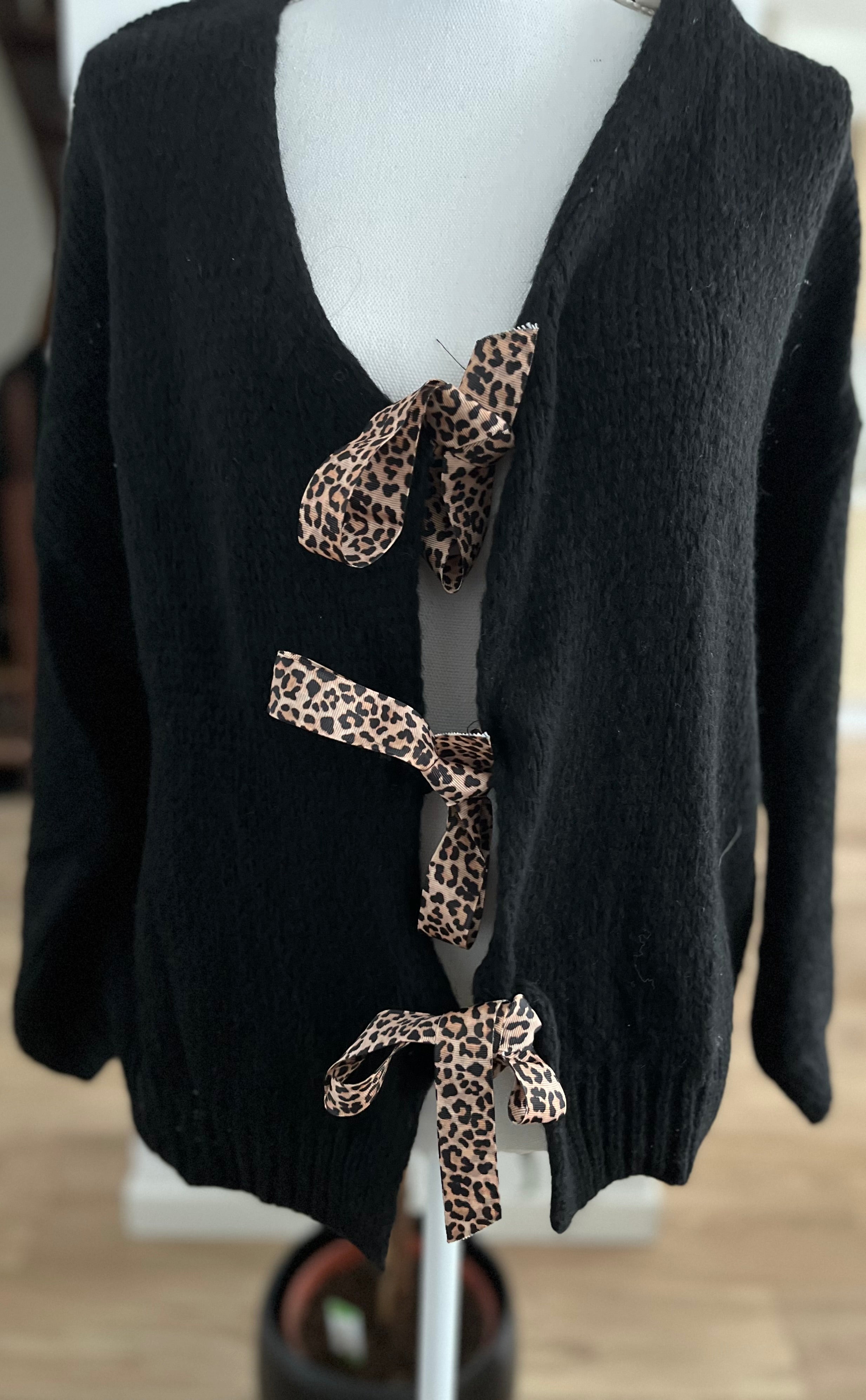Gilet nœud léopard