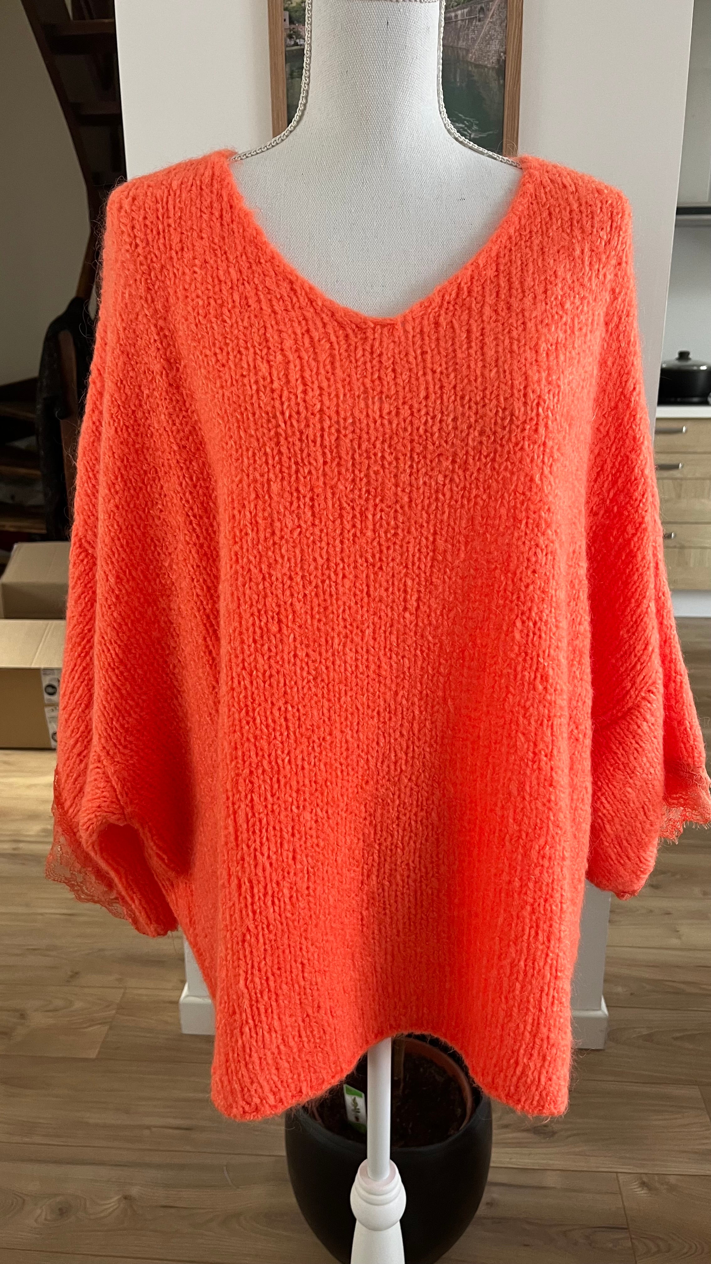 Pull "Etreinte " Orange