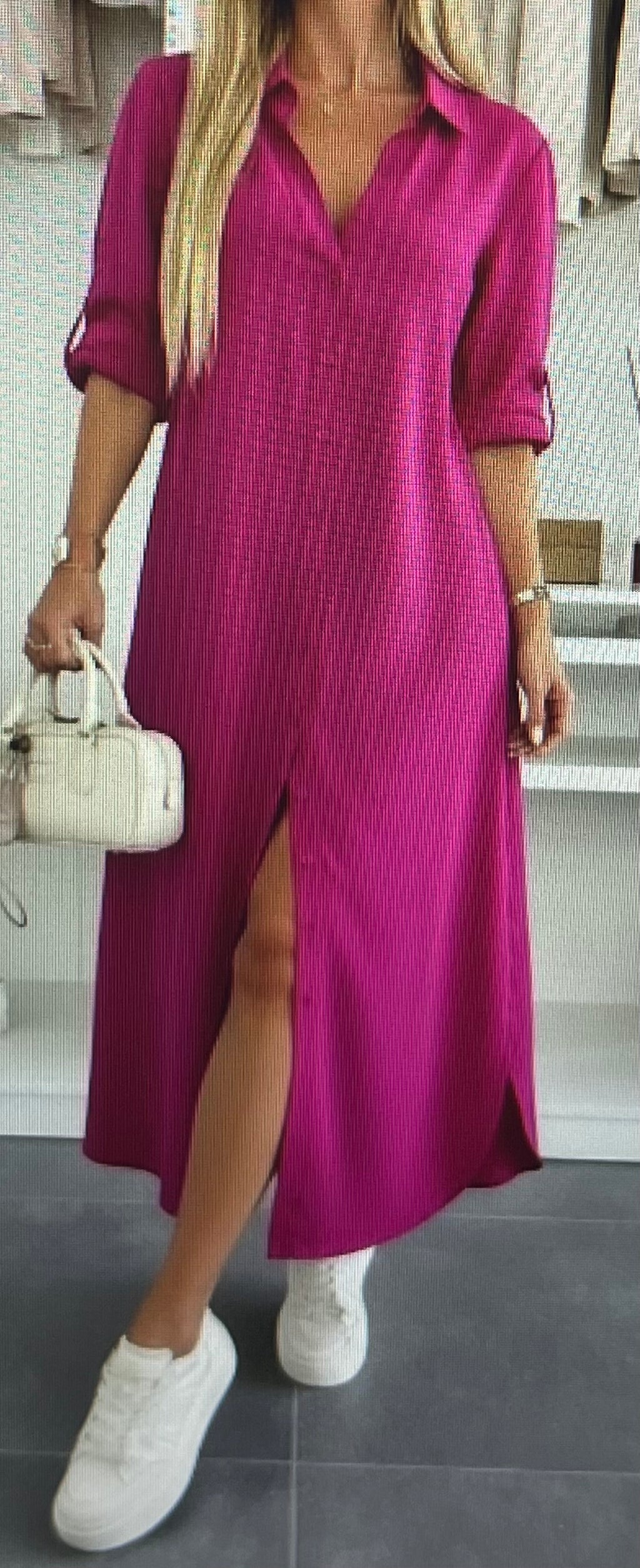 Robe Chemise Longue Rose..