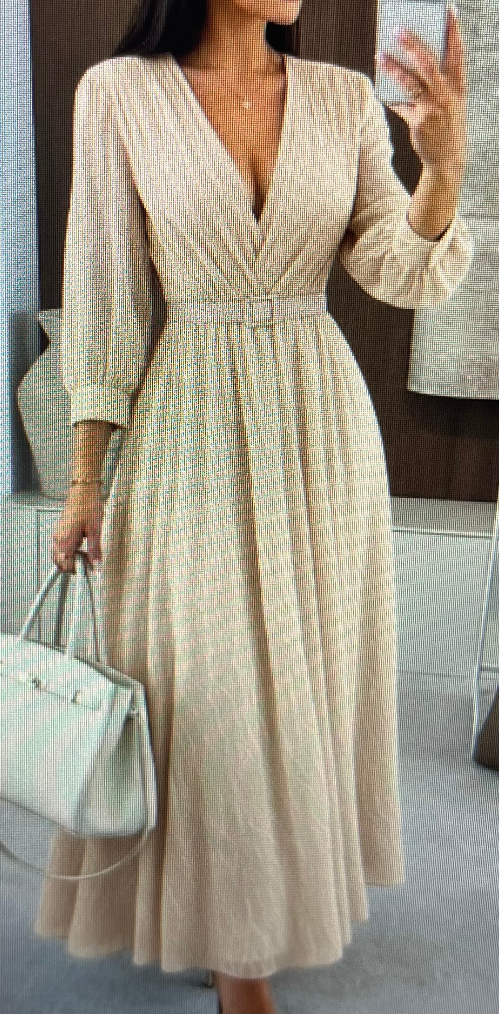 Robe longue Mousseline Beige