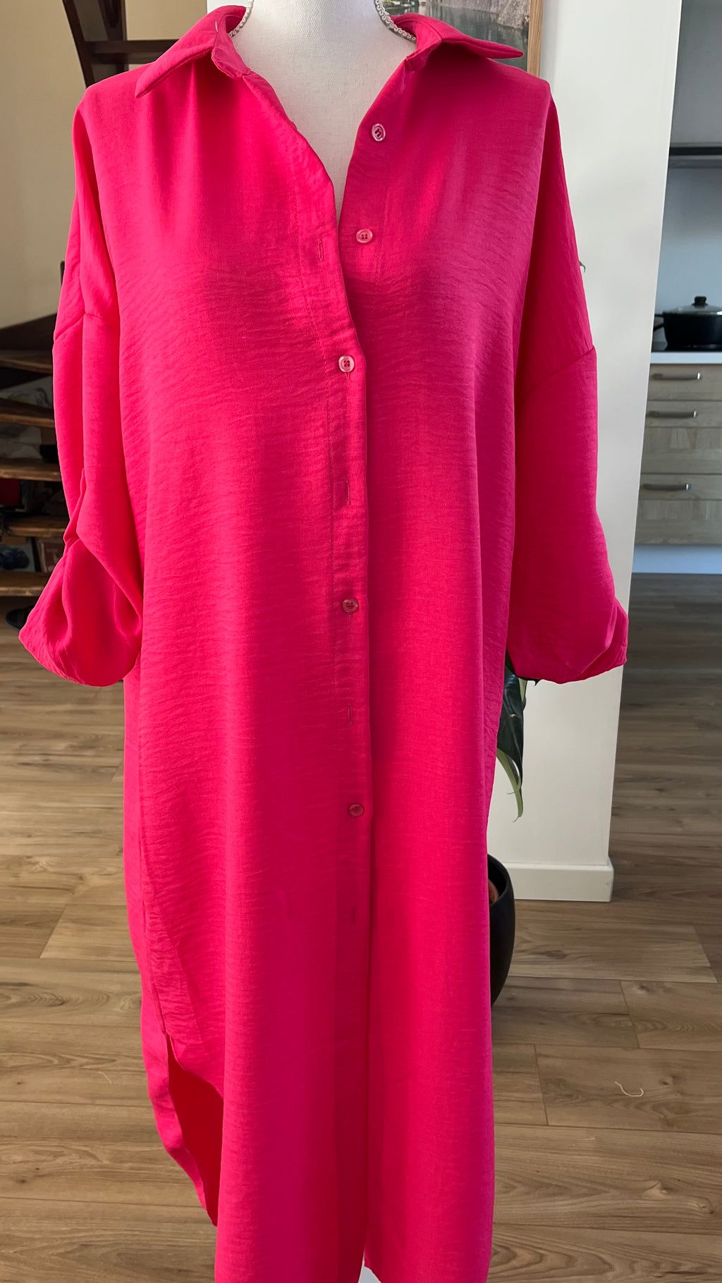 Robe Chemise Longue Rose..