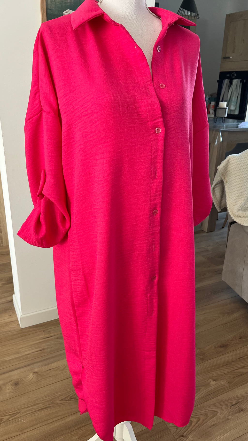 Robe Chemise Longue Rose..
