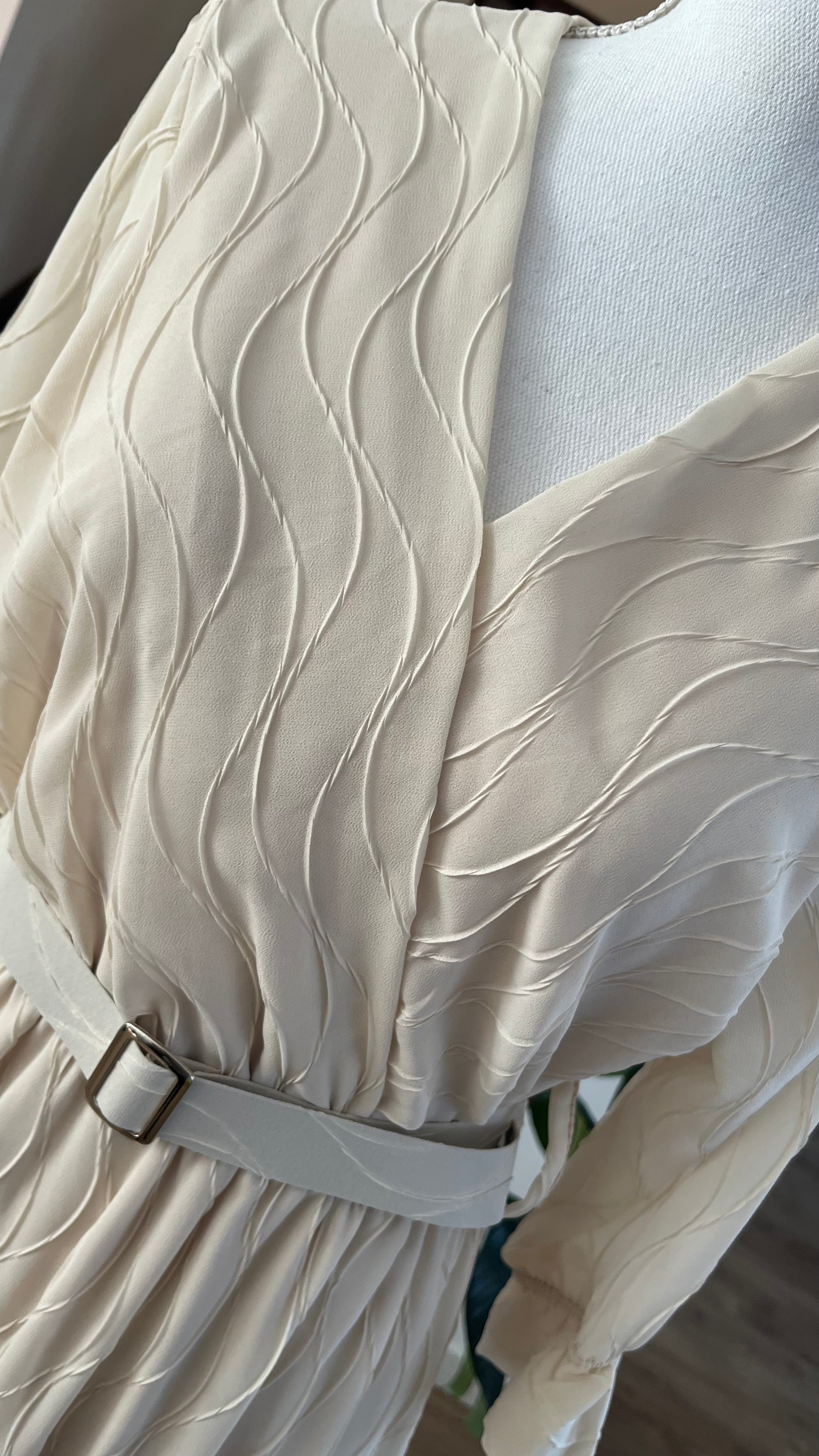 Robe longue Mousseline Beige