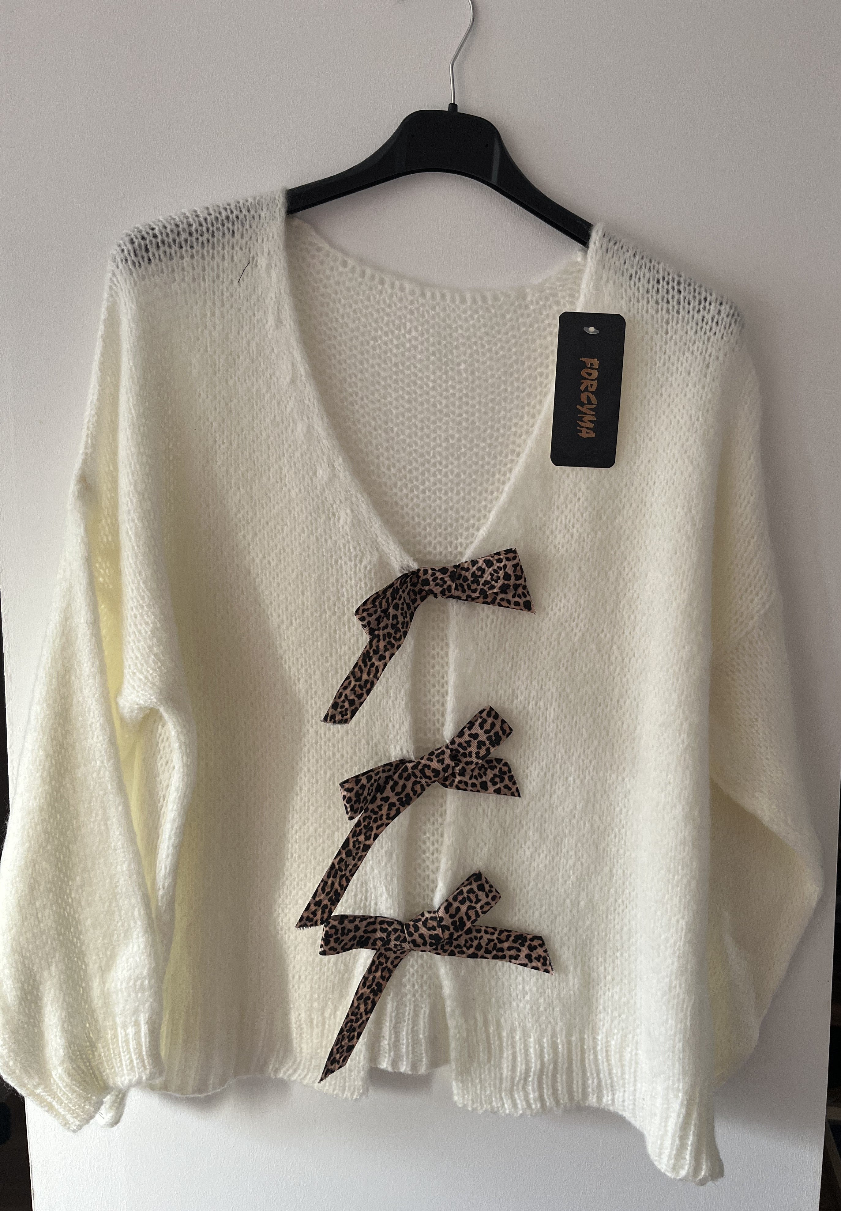 Gilet à nœuds Léopard sur le devant