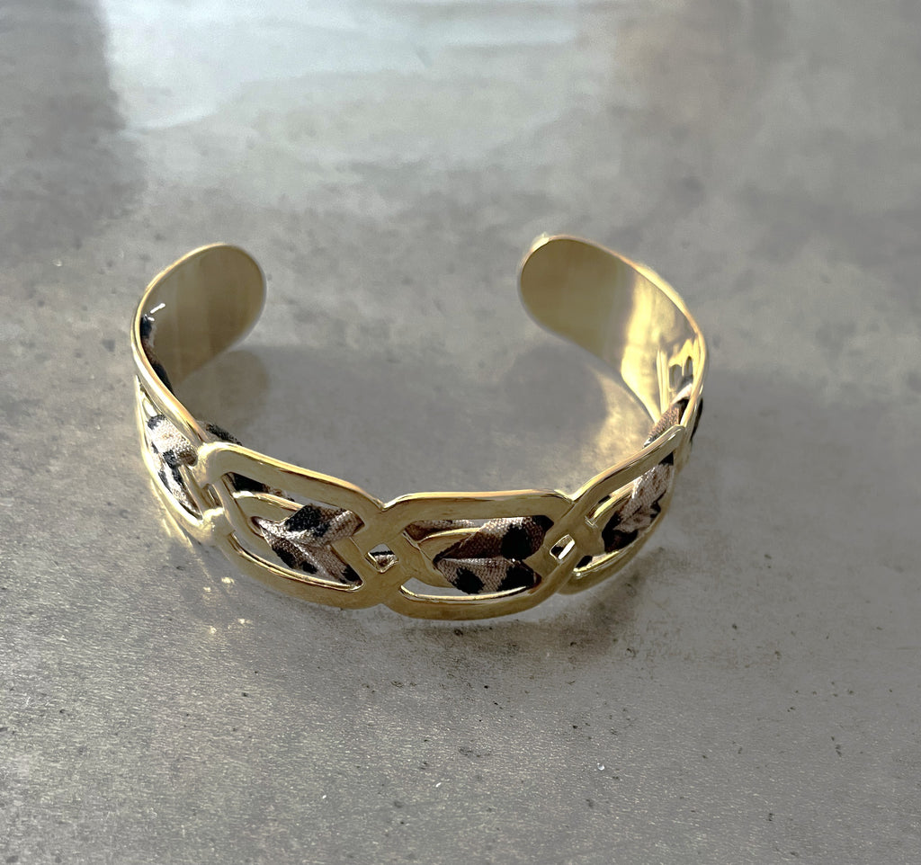 Bracelet Jonc Léopard en acier inoxydable