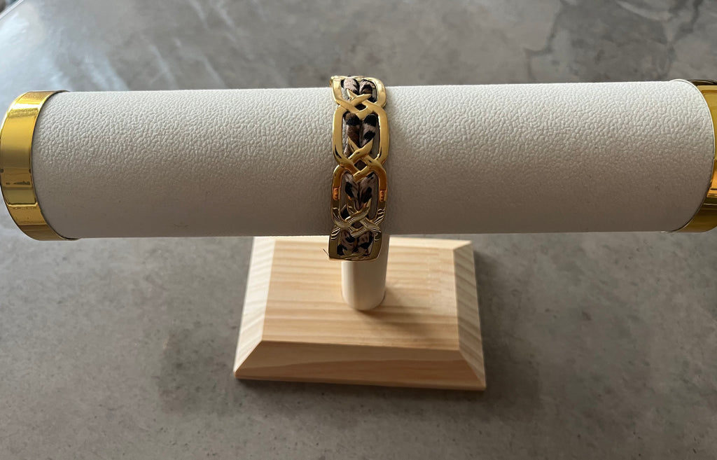 Bracelet Jonc Léopard en acier inoxydable