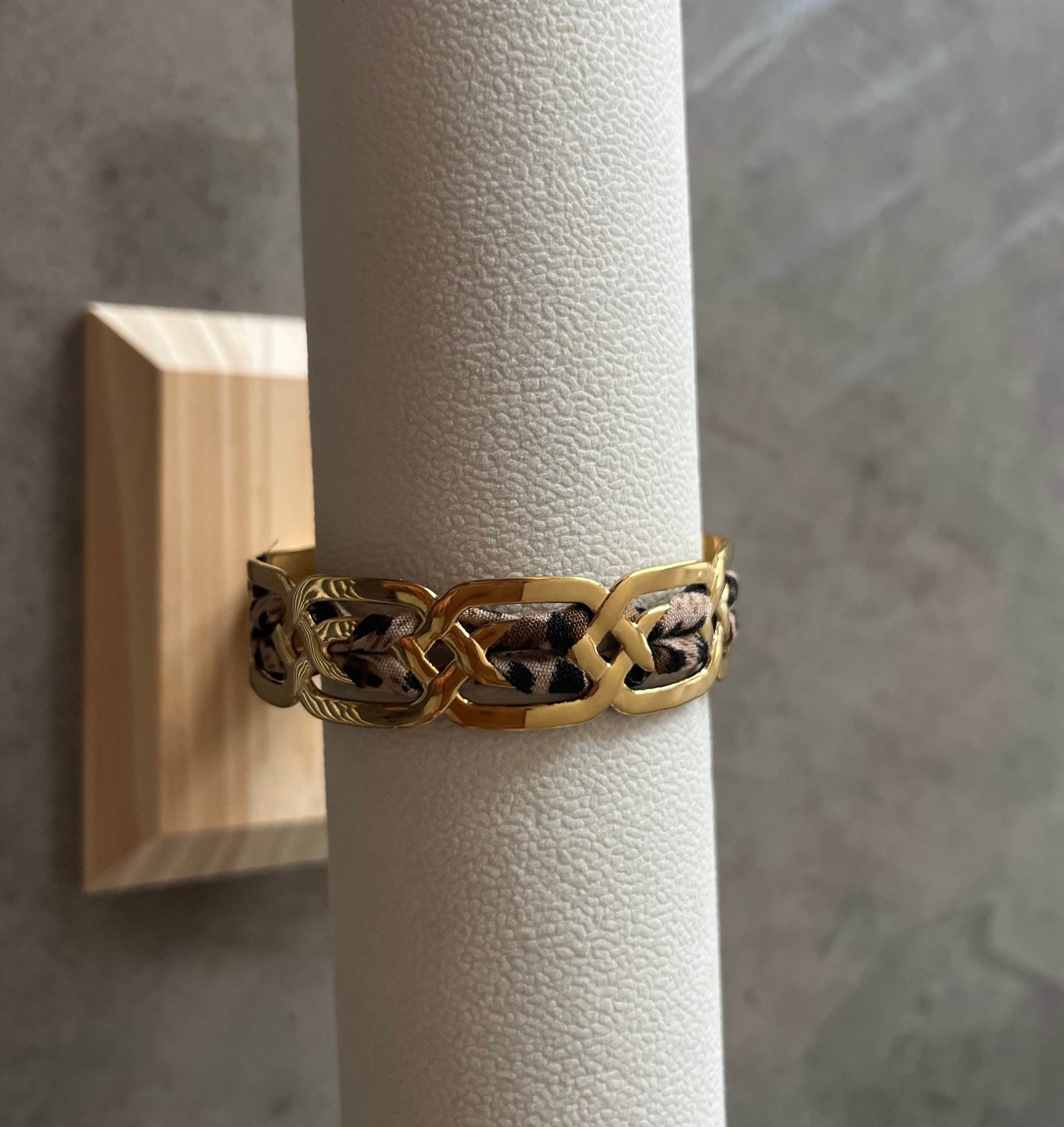 Bracelet Jonc Léopard en acier inoxydable