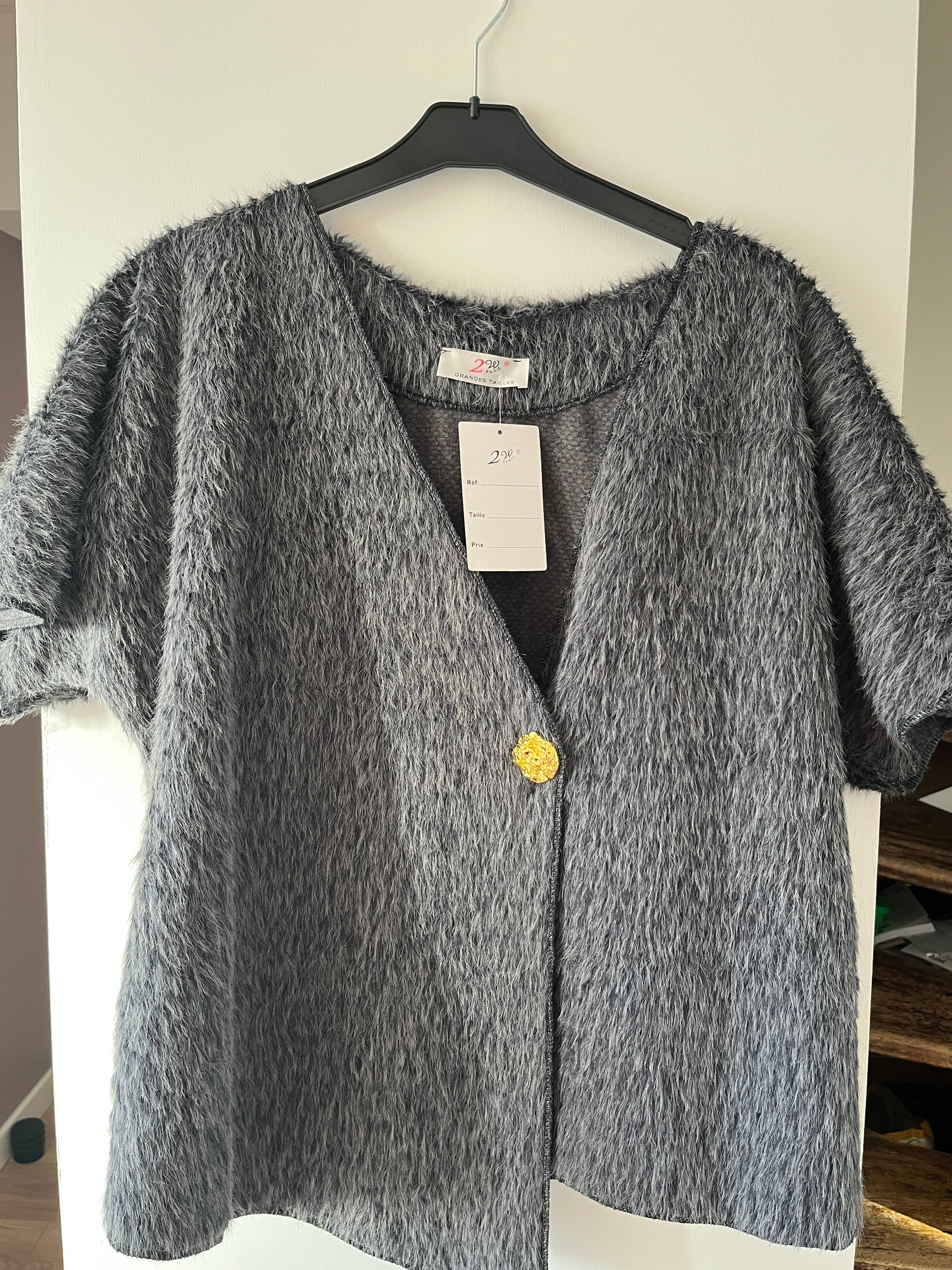 Gilet Fausse Fourrure avec bouton