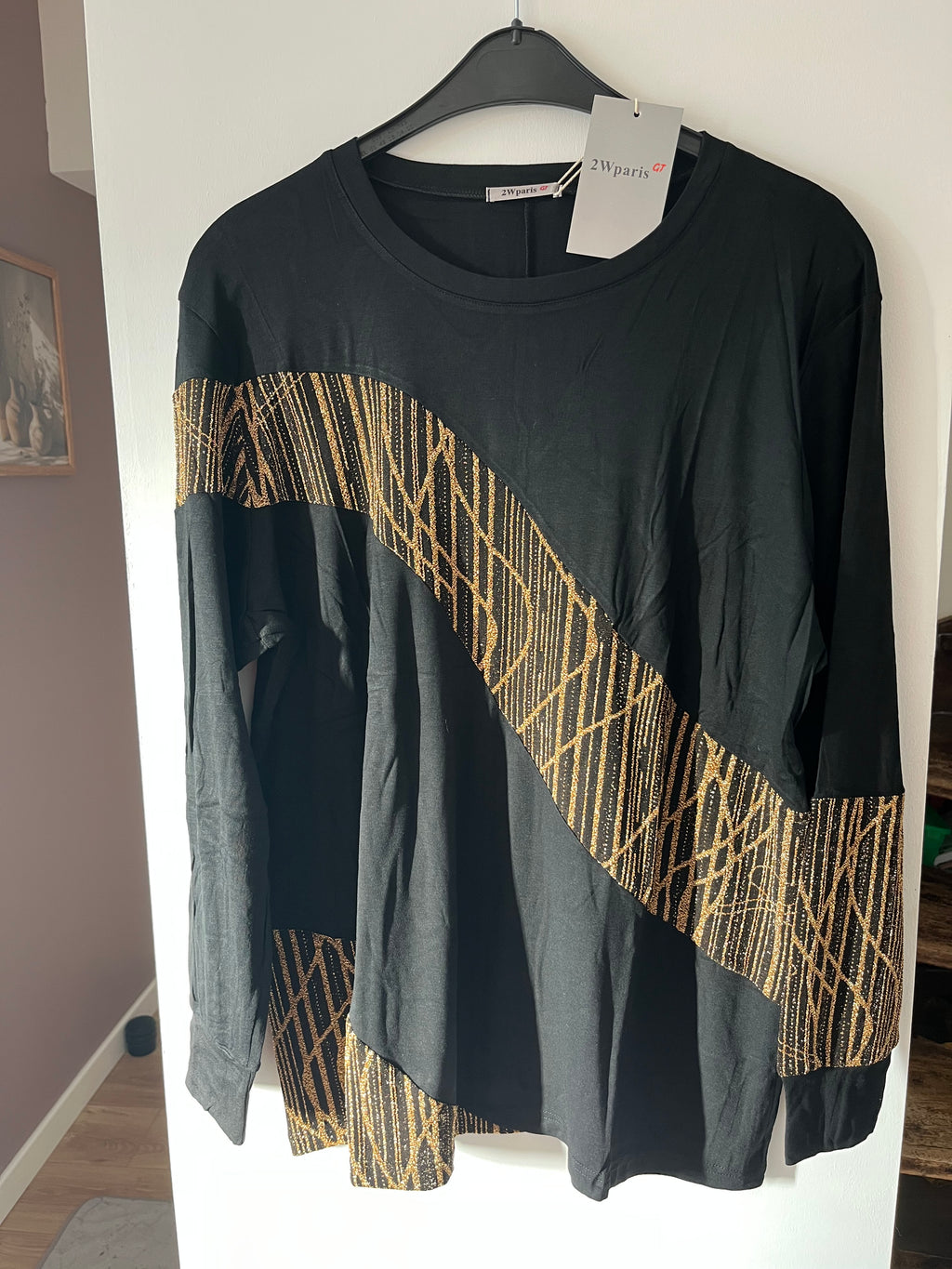 Tunique Noir et Doré