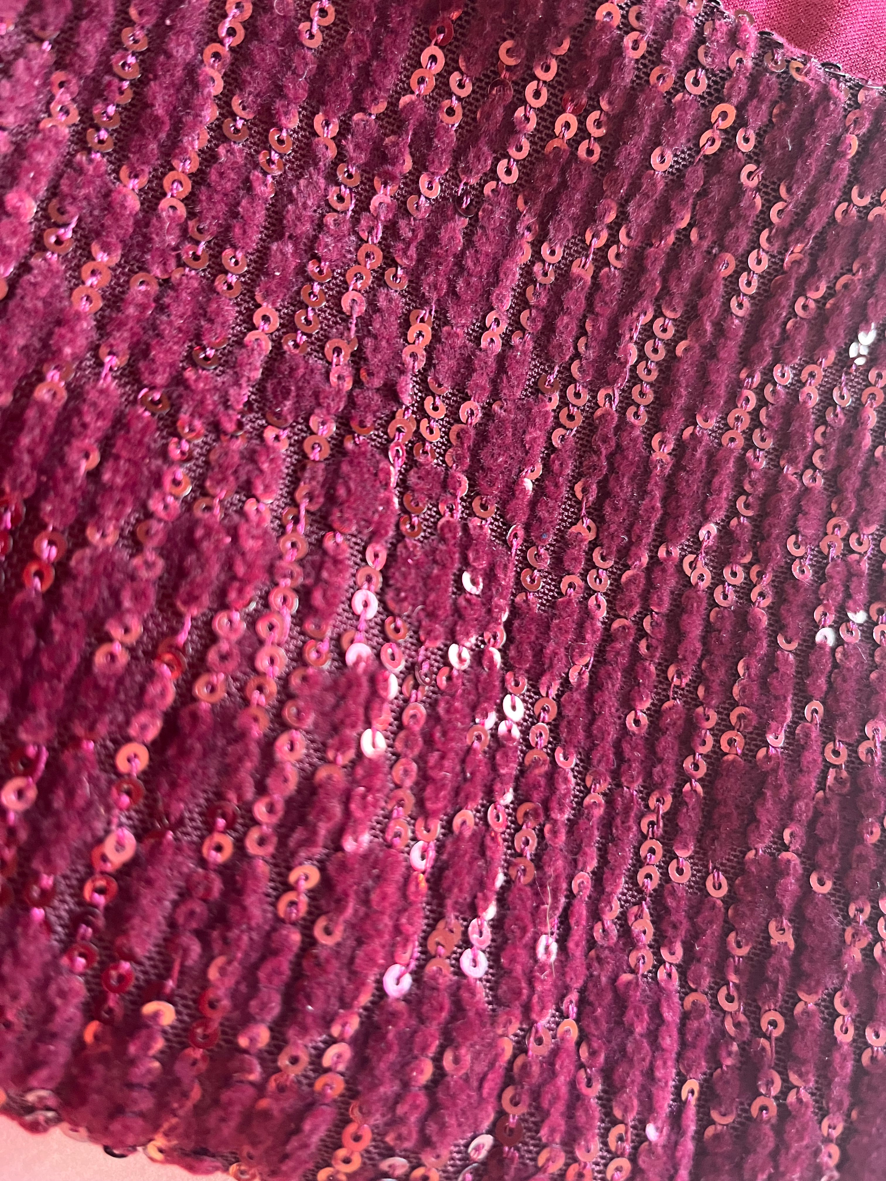 Top à sequins Bordeaux