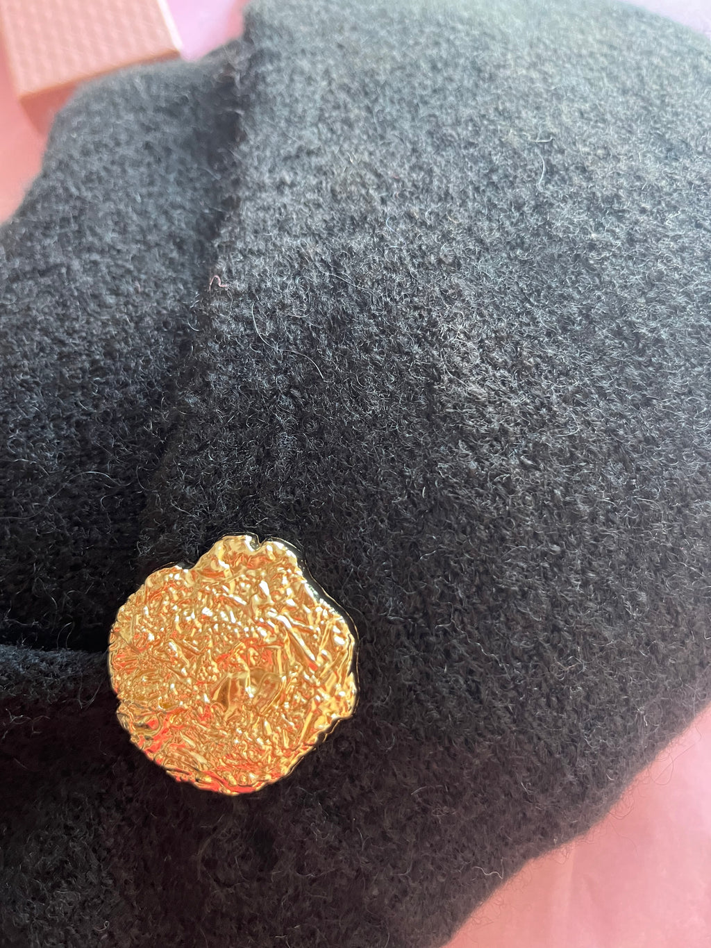 Gilet Court Alpaga à broches dorés Taille Unique