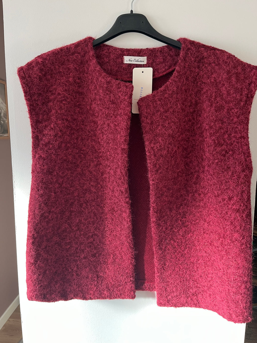 Gilet sans manches effet laine bouclé