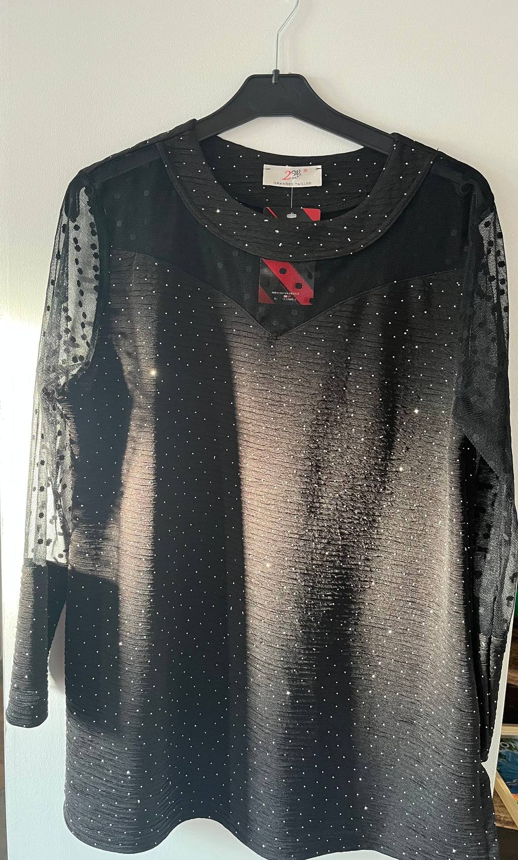 Tunique Noire Strass & Tulle...