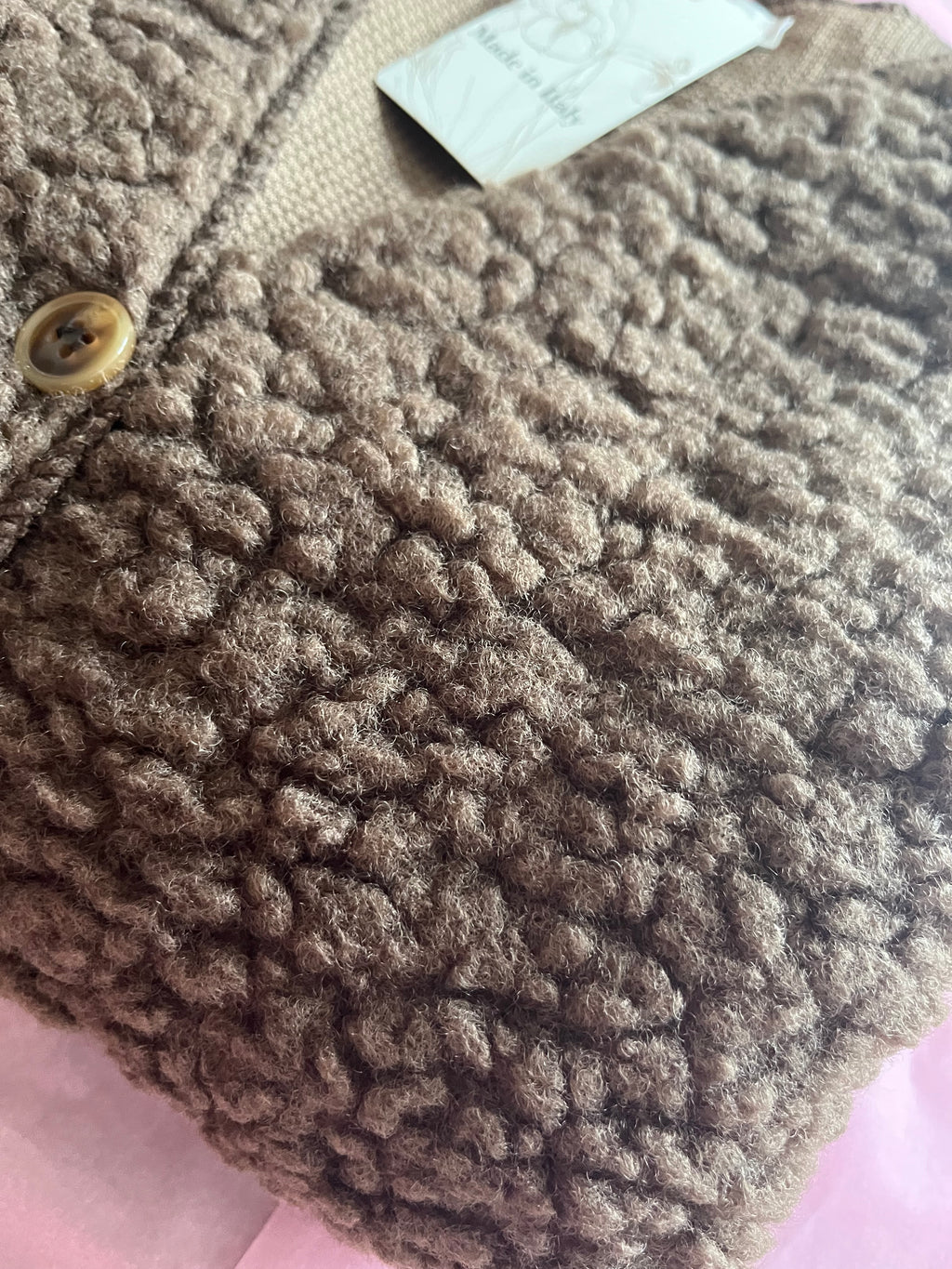 Gilet effet mouton sans manches à poches 36/42