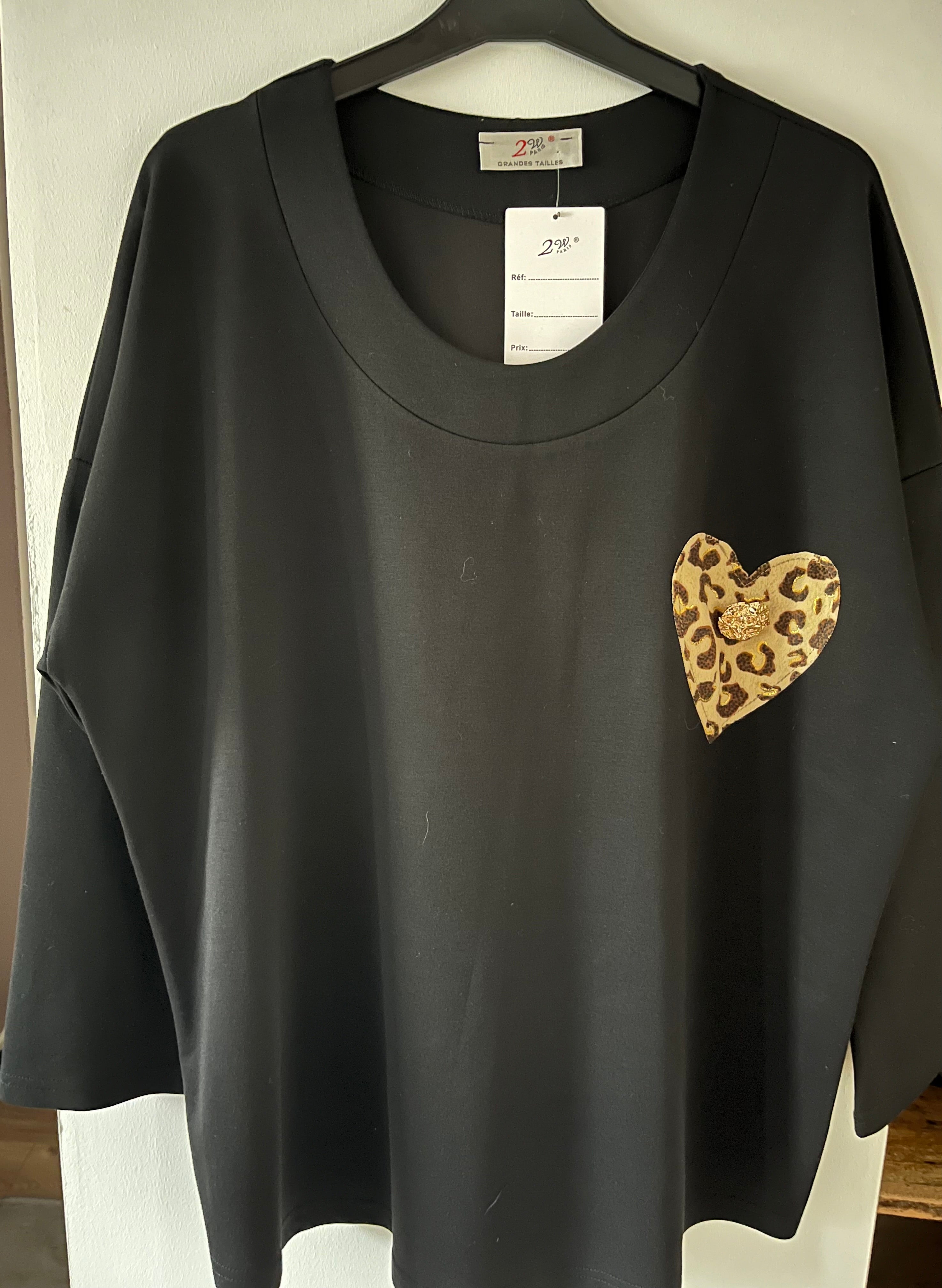 Sweat-Shirt Féminin cœur Léopard