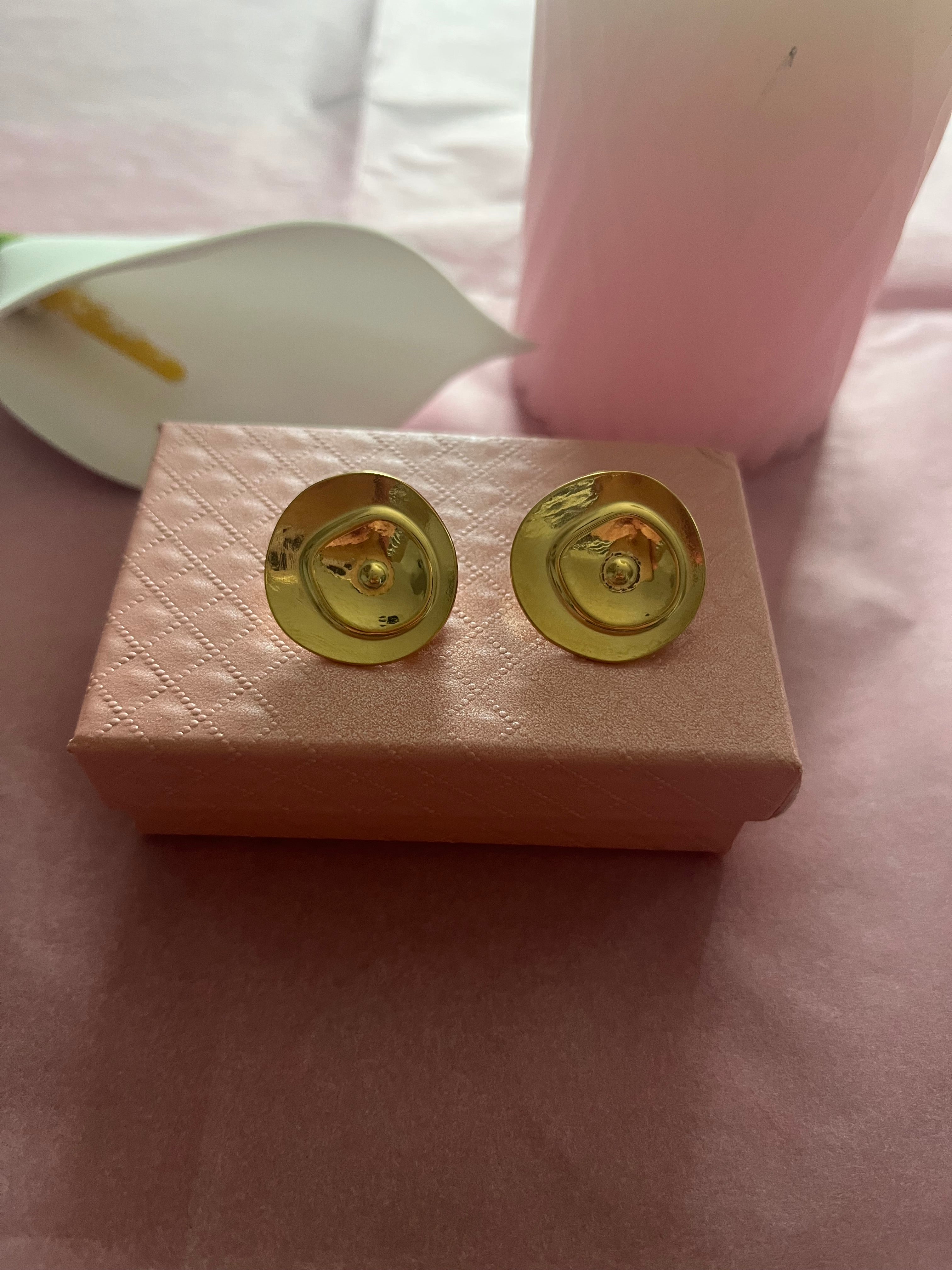 Boucles d'oreilles CLIP rondes dorées